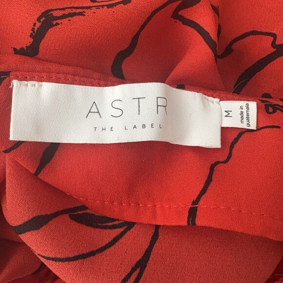 ASTR The Label Camisole Tank Top Spaghetti Strap Red Black Sz M Womens - Picture 7 of 9